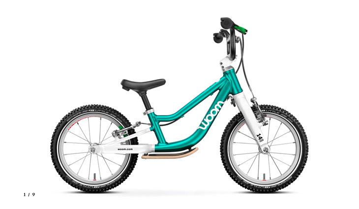 Woom GO 1 Plus, metallic turquoise